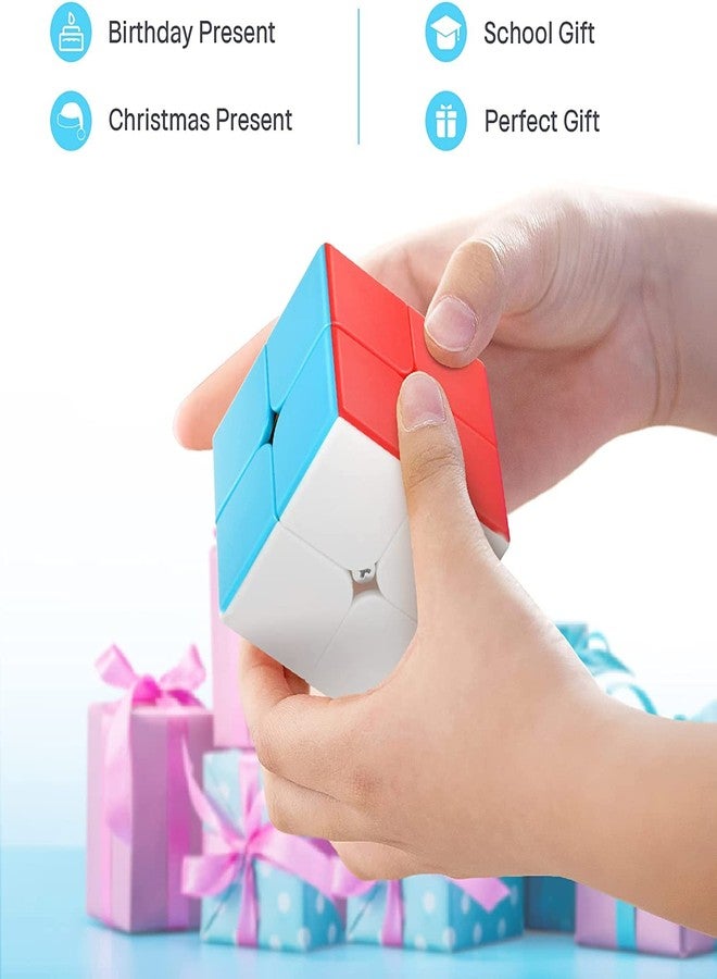 AUTHFORT Original Stickerless 2x2 Magic Cube, Fast and Smooth Speed Cube for Kids & Adult - Image 4